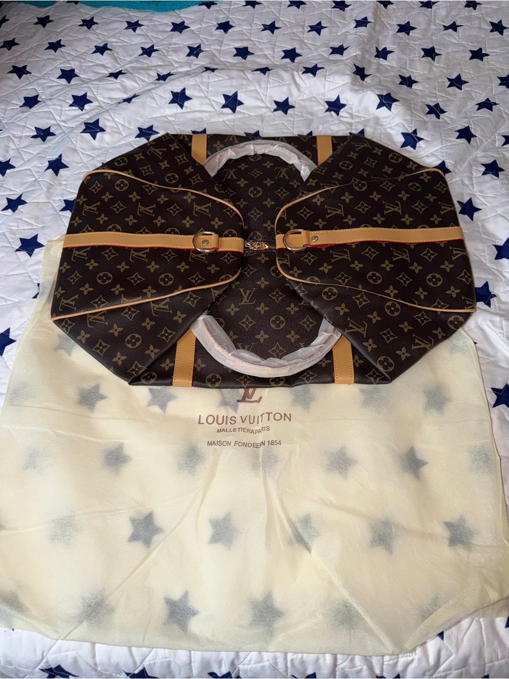 Monogram Weekend Travel Tote - Brown & Tan